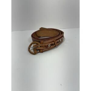 Cintos Belt Western Genuine Leather Calf Hair‎ Brown Mexico Men’s Size 38 Cowboy